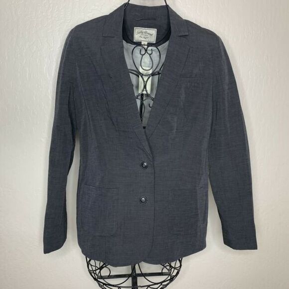Lucky Brand Gray Linen Blend Blazer - Picture 1 of 6